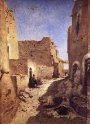Eugene Fromentin A Street in El-Aghouat oil painting reproduction
